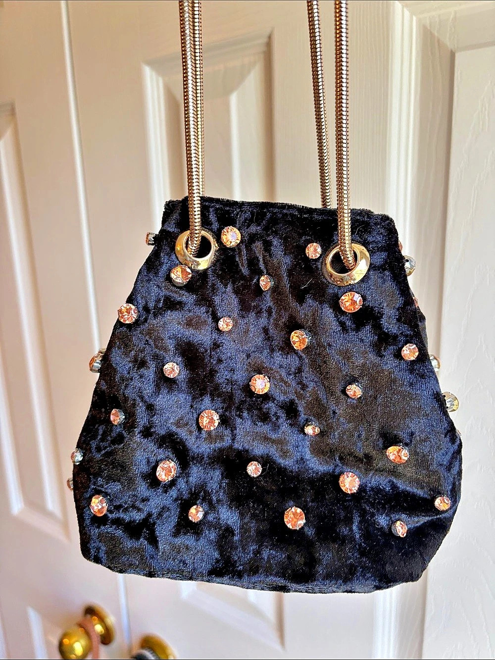 Madison West Black Embellished Shoulder Bag Like New